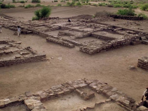 Dholavira is a site of an ancient metropolitan town of the Harappan period and was their largest port-town. file photo