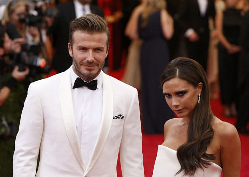 Victoria Beckham and David Beckham. Reuters file photo