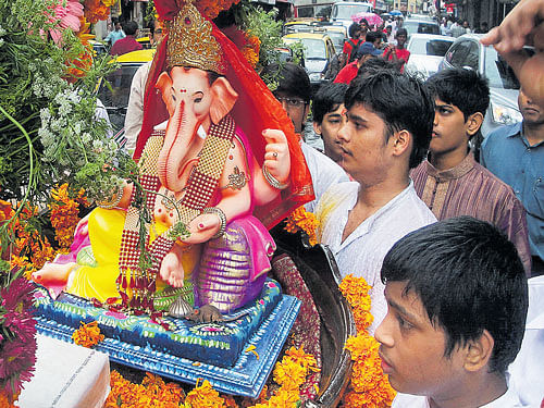 A file picture of the Ganesha idol of Keshavji Nayak Chawl.