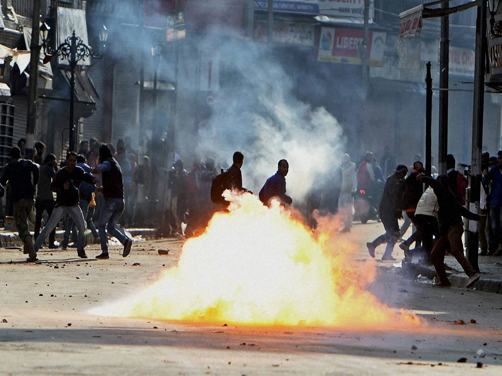 People in Penjoora village of Shopian tried to take out a protest rally which was stopped by the police, leading to clashes, an official said. PTI file photo for representation.