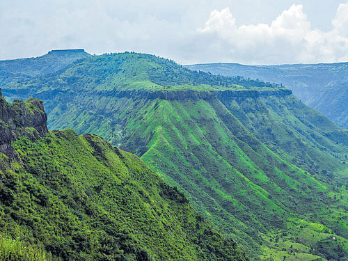 Gorgeous greens A view of the Sahyadri from Sajjangarh Fort. Photos by Author
