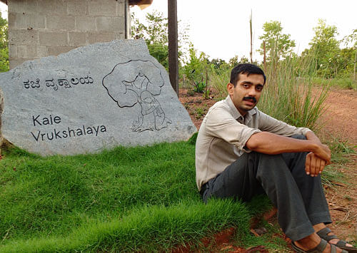 Different path: Vasanth Kaje at his farm