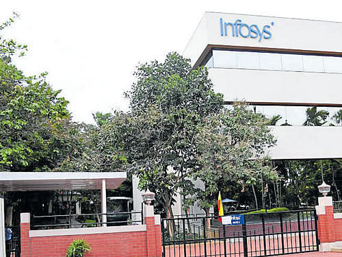 ITmajor Infosys in Electronics City reamain closed as prohibitory orderswere enforced in Bengaluru on Tuesday. DH PHOTO