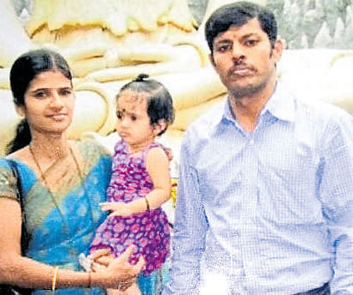 Supritha with her family.