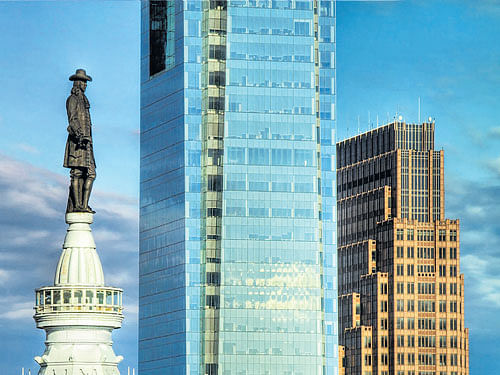 What a View! The statue of William Penn, the founder of Philadelphia,  atop the City Hall.