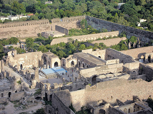 Remains of the day An aerial view of Golconda Fort. Photos by Author
