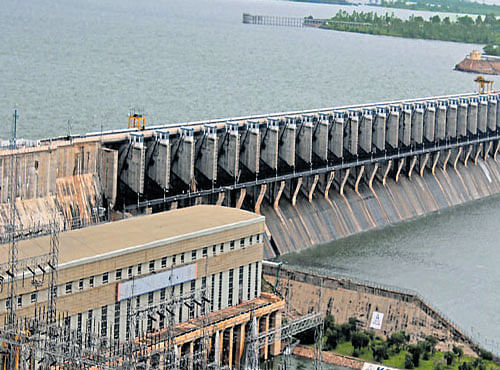 The Almatti dam in Bagalkot district is filled to capacity. DH PHOTO
