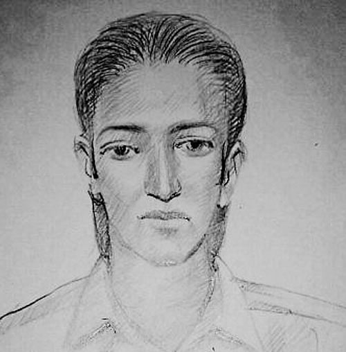 The sketches of the suspect.