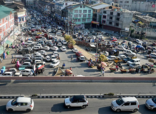 The busy business markets in summer capital Srinagar abuzz with activities as shops and business establishments opened from 2 pm on Sunday. Separatist camp, spearheading the ongoing 79-day long agitation in the valley, has given a relaxation from 2 pm to 6 am in the general strike. PTI Photo