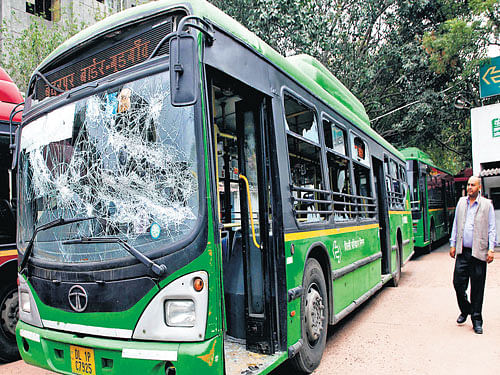 Public transport buses, autorickshaws and taxis may become mediums of political ads, whenever the next elections are held in the city in 2017. File photo