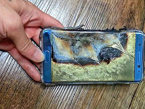 On September 23, a Samsung Galaxy Note 2 caught fire inside an IndiGo aircraft coming from Singapore during landing at the Chennai airport. FIle Photo