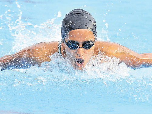 Arvind was a class apart in the 200M backstroke to clinch the gold in record time while Damini timed her race to perfection to pocket the 100M butterfly gold on a day that saw four new national marks being set. dh file photo