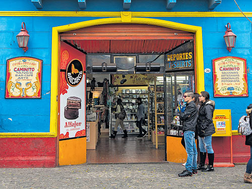 History & culture:  A colourful shop in La Boca.