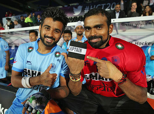 Men in charge: Goalkeeper PR Sreejesh (right)&#8200;will lead the Indian side, while Manpreet Singh will be his deputy.