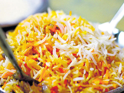A mouthful A plate of the famous mutton 'pulao'.