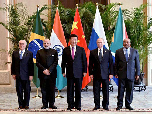 For Prime Minister Narendra Modi, the gathering of leaders from Brazil, Russia, India, China and South Africa offers an opportunity to highlight the threat he sees to Indian security from recent frontier clashes with Pakistan. PTI file photo