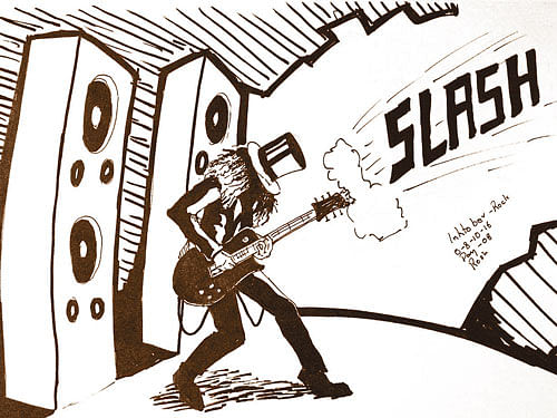 rocking on A drawing by Jatin Rosh