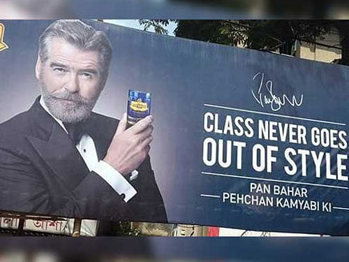 Pierce Brosnan's  pan masala ad. Courtesy: Twitter