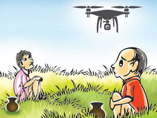 As per the original plan, drones were to fly for four hours in the morning everyday in at least six villages in Yamunanagar, where the problem was severe.  DH