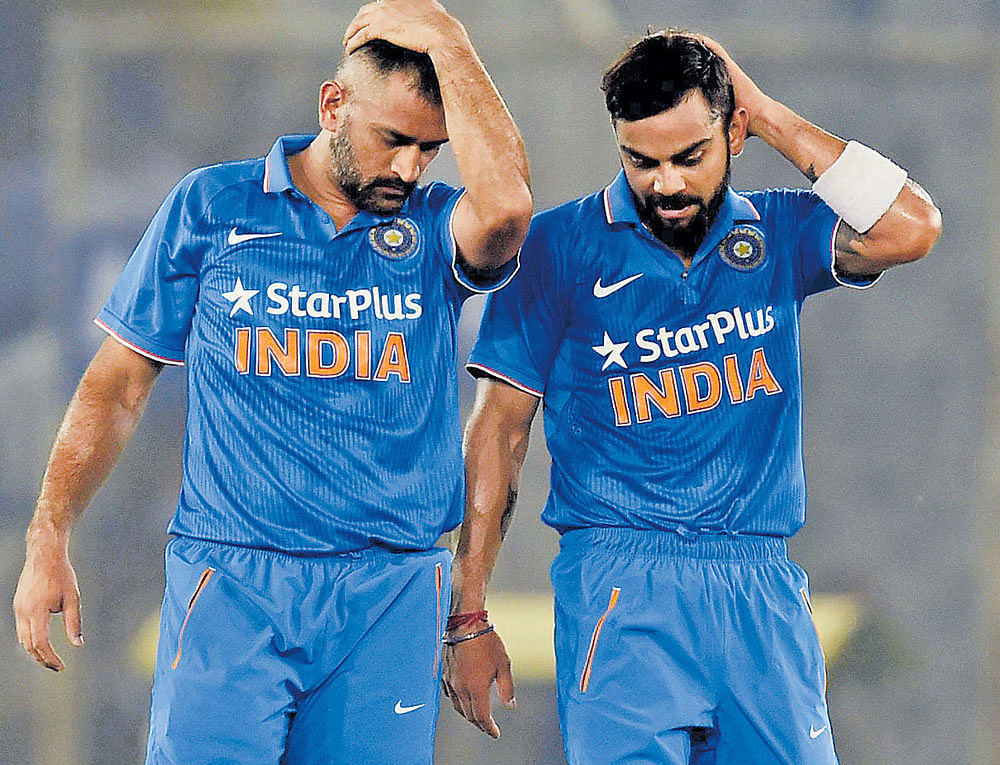 deadly duo: Skipper Mahendra Singh Dhoni (left) and Virat Kohli have formed a lethal middle-order combination. AFP