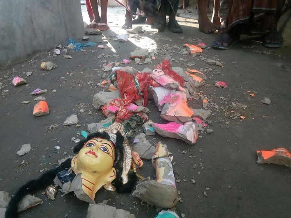 The statutory National Human Rights Commission (NHRC) said their initial investigation into the attacks on several Hindu temples and households in the central Brahmanbarhia district's Nasirnagar indicated that they were pre-planned. File photo