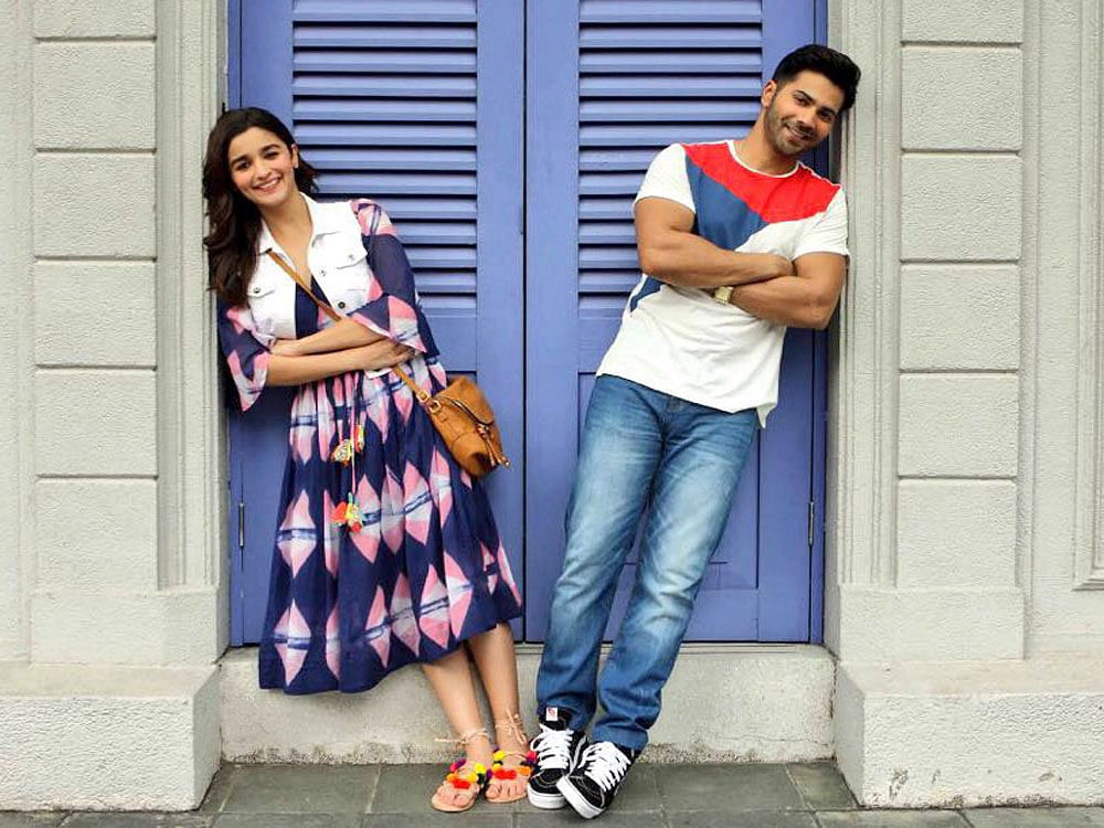 Alia also posted about the shooting schedule.'Singapore madness continues and we are ALWAYs posing awayyyy!!!! #BadrinathKiDulhania @Varun_dvn @ShashankKhaitan @karanjohar @DharmaMovies'. Image courtesy Twitter..