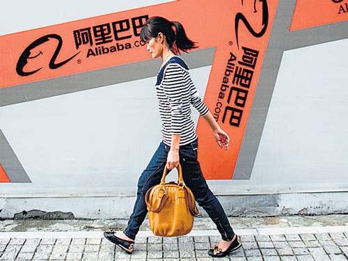 Consumers spent more than 120 billion yuan (USD 17.6 billion) shopping online on leading e-commerce platform Alibaba in their annual buying spree yesterday, sources with Alibaba Group said today. File Photo.