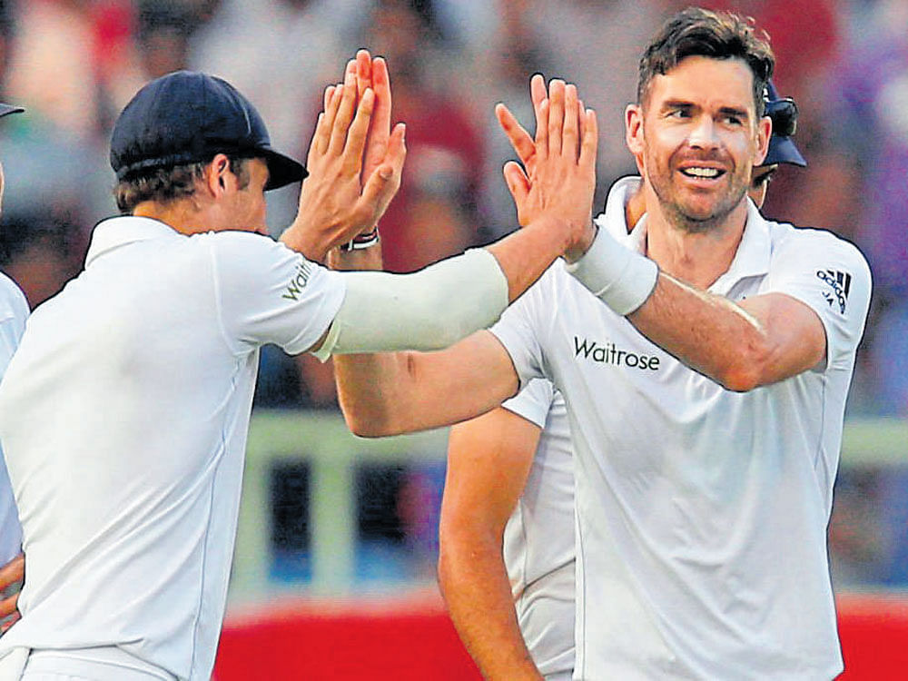 FINE COMEBACK England pacer James Anderson (right) made a promising return from injury. Reuters