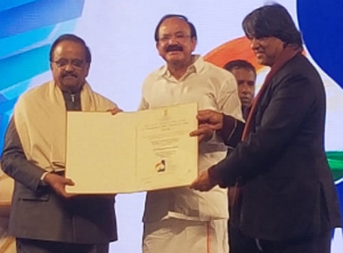 He was felicitated for his remarkable journey in Indian cinema as a singer, actor and producer. The 70-year-old singer, who has rendered more than 40,000 songs in Telugu, Tamil, Kannada and Malayalam cinema besides Hindi movies, said he is grateful to be still working. Picture courtesy Twitter