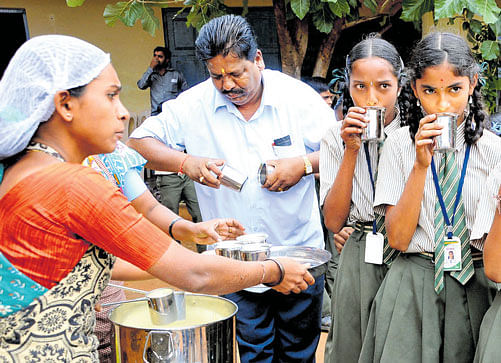 The committee, in the report submitted to the ministry a few months ago, had suggested no changes in the protein content of the midday meal. DH file Photo
