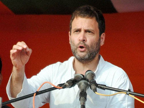 Rahul, who interacted with people queuing at various ATMs early Monday morning, also accused the prime minister of favouring a few of his friends through the decision to scrap high-value currency notes. pti file photo