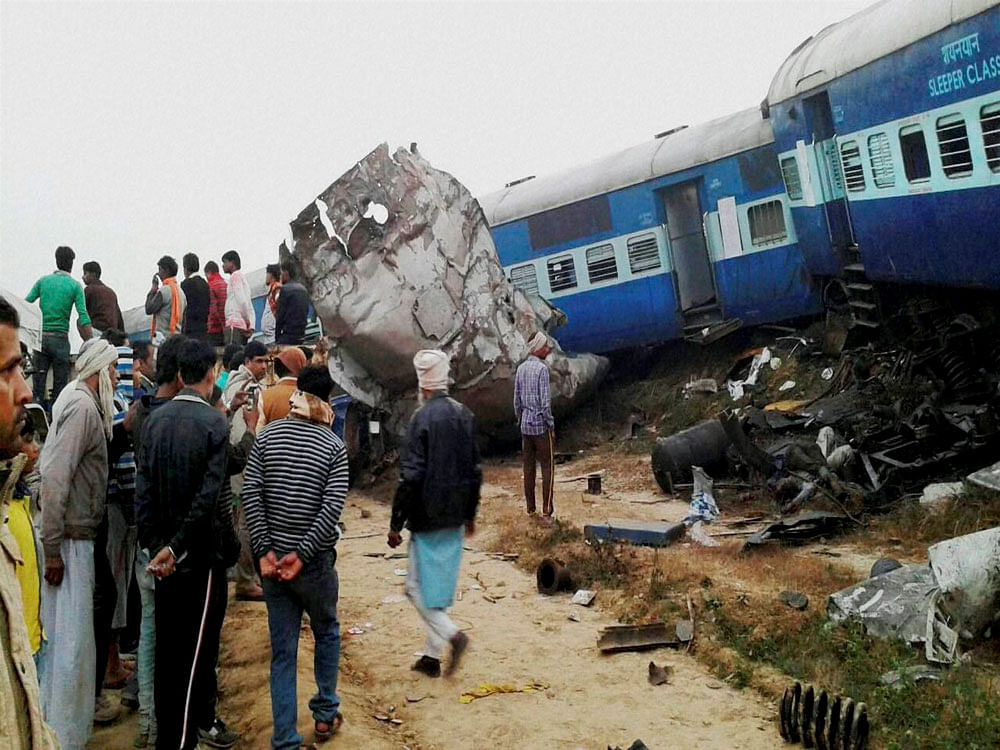 With these deaths, the Sunday derailment of the train 19321 has become the deadliest rail accident since August 2, 1999 when 290 persons were killed after two trains carrying a total of 2,500 people collided at Gaisal in Assam. pti file photo