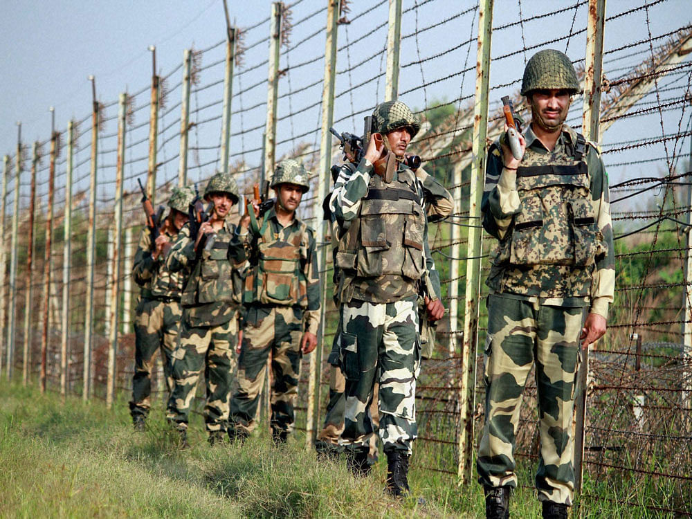 On observing the suspicious movement close to forward BSF sentry post ahead of fence, the alert BSF sentry challenged the intruder, he said. pti file photo