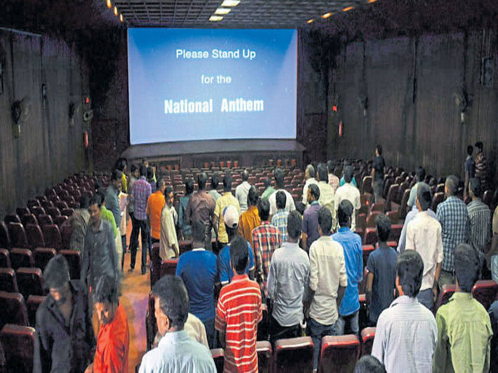 The court said the entry and exit doors of the cinema halls shall remain closed before the national anthem is played, so that no one can create any kind of disturbance that would amount to disrespect to the national anthem. It also ordered that there should be no commercial exploitation of the national anthem. DH photo