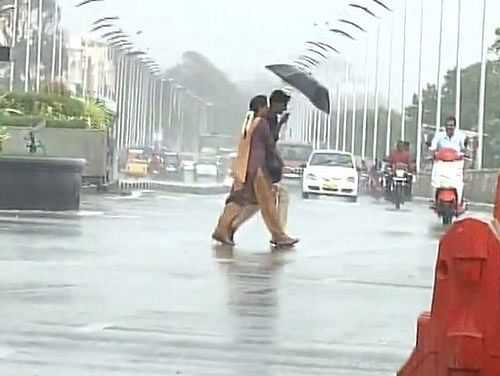 IMD said yesterday's depression over Bay of Bengal has intensified into cyclonic storm Nada and under its influence rains have begun in coastal, northern and some interior parts of Tamil Nadu. File Photo.