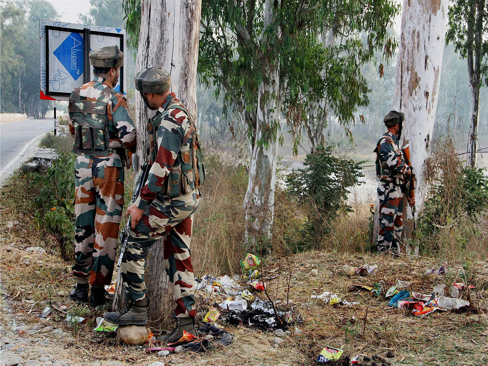 Officials said the terrorists were a fresh batch of infiltrated group who attacked an Army station in Nagrota and a BSF post in Samba. PTI file photo