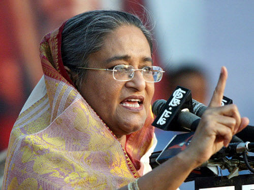 'We won't tolerate any sorts of terrorism and militancy and won't allow our land to be used for carrying out terrorist acts against any country,' Hasina told Parrikar, who called on her at her official Ganobhaban residence here. Reuters file photo