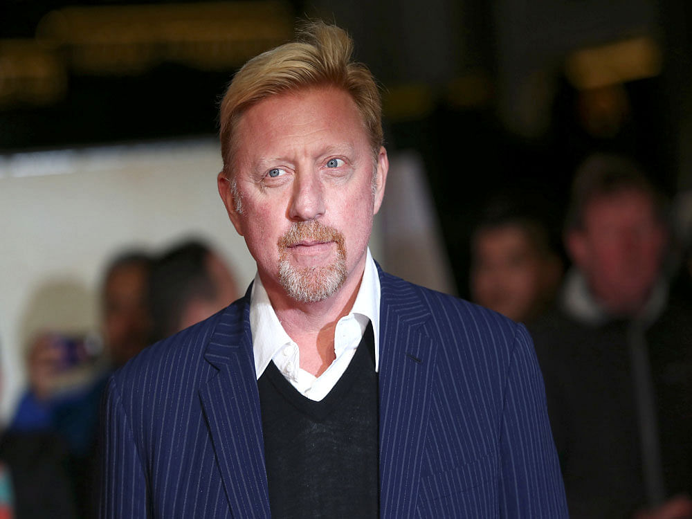 Former tennis player Boris Becker poses for photographers at the world premiere of the film 'I am Bolt' in London. Reuters photo