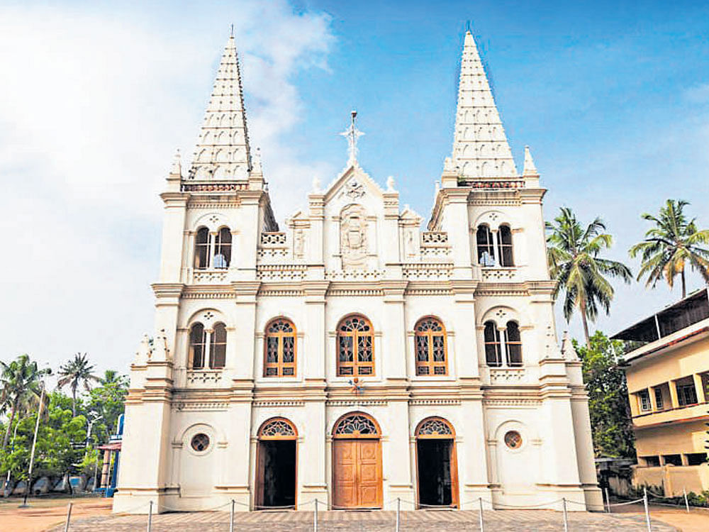 iconic building Santa Cruz Basilica, Fort Kochi. Photos by author