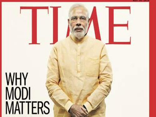 Modi won the online readers' poll conducted by Time magazine for Person of the Year 2016, the second time he emerged winner of the reader's choice poll. File Photo.