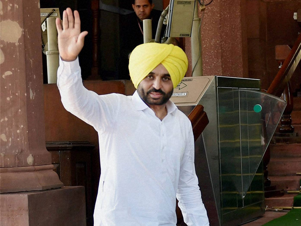 'The committee, therefore, after due deliberations, recommends that Bhagwant Mann, MP, may be suspended for the remaining period of the current session i.e. the tenth session of the 16th Lok Sabha,' it said. PTI FIle Photo