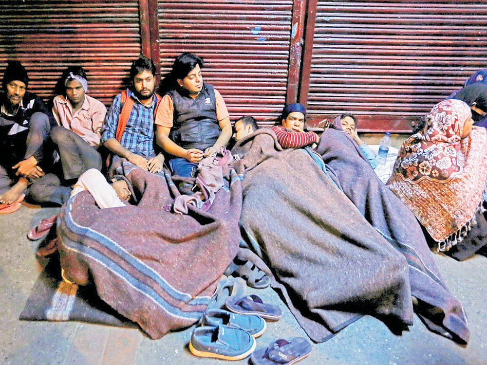 Apart from the winter chill, the people in and around Sankhda village in Gir Somnath district of Gujarat who camp outside the local branch of SBI every night have to fight the fear of lions and leopards. PTI FIle photo for representative purpose