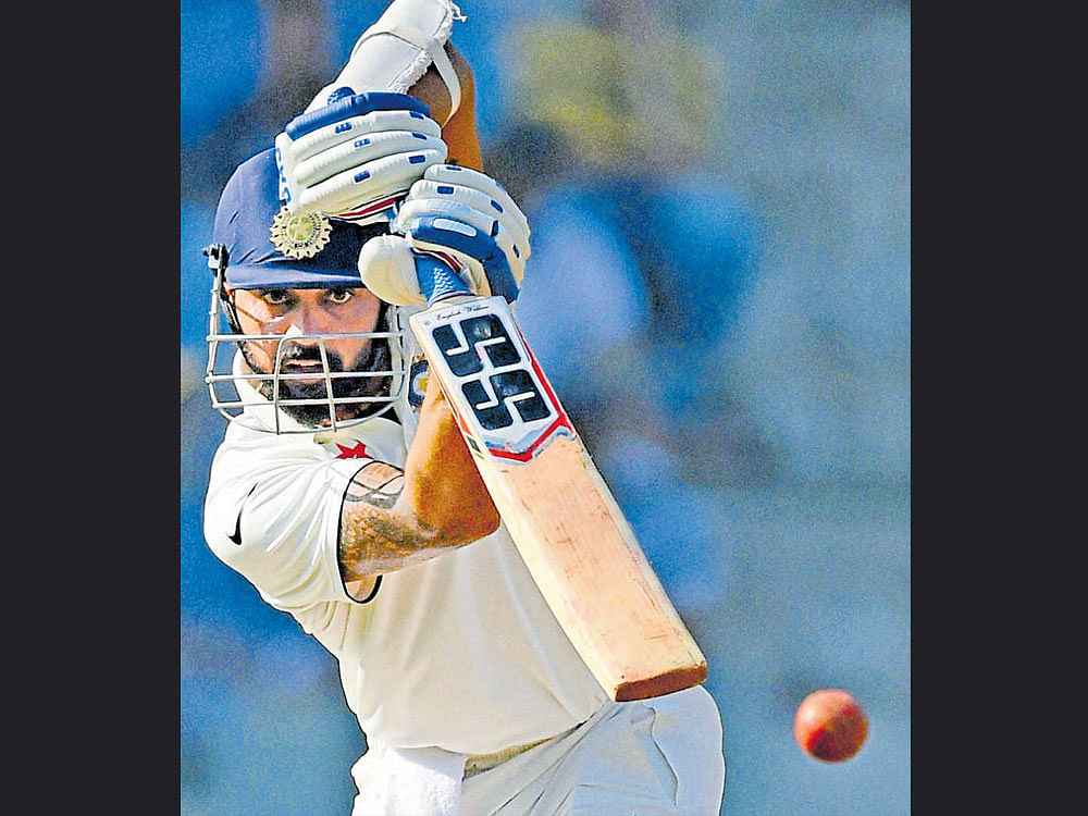 back on song M Vijay drives one to the fence during his century in Mumbai on Saturday. AFP