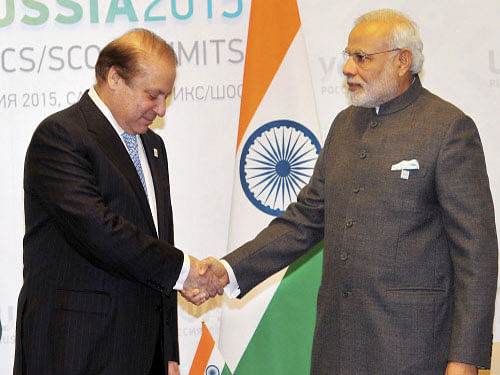 Modi greeted Sharif even as New Delhi's relations with Islamabad worsened further over the past 12 months with no indications of an early thaw. PTI file photo