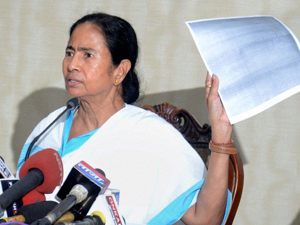 On Tuesday, Mamata said that she has received a list from the Central Bureau of Investigation (CBI) naming her party leaders who could be called next for questioning. pti file photo