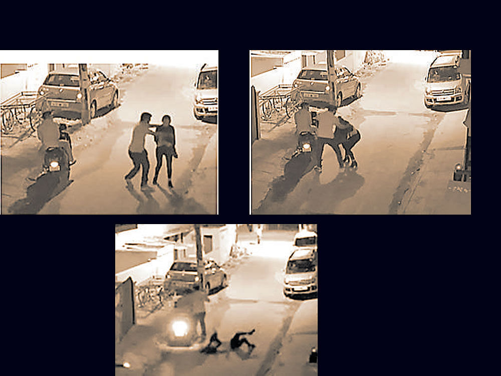 New year horror: The CCTV footage of the woman being molested in Kammanahalli.