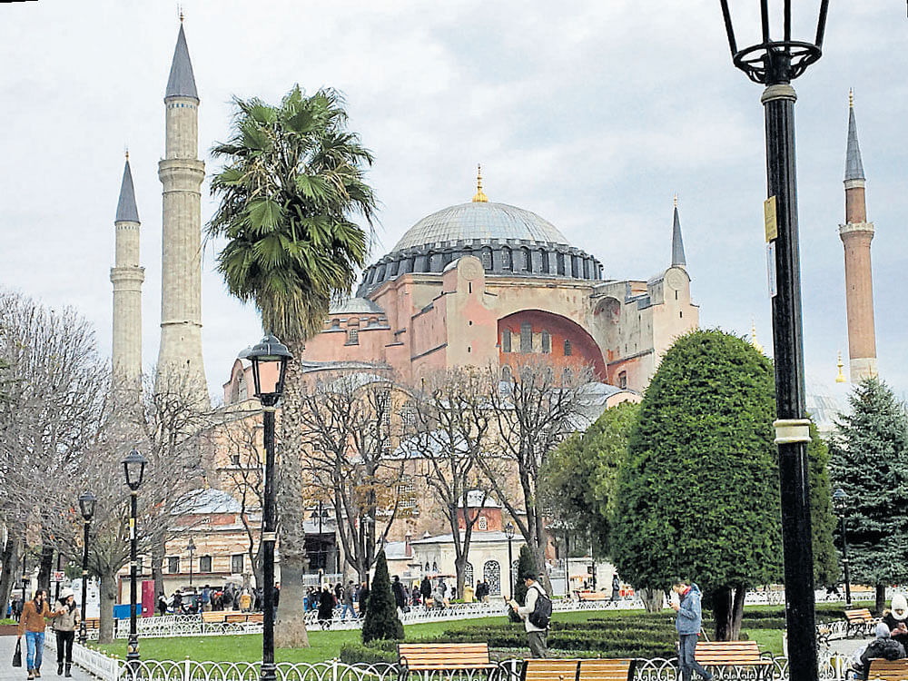 A view of the Blue Mosque.
