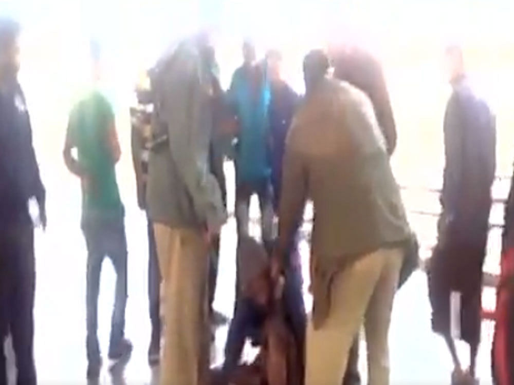 The clip, taken from a mobile phone, showed the unidentified armed police personnel kicking the differently-abled man, evoking sharp criticism from different sections of society. While locals alleged that the man was assaulted by RPF personnel on January 3 on a platform, officials of the central force dismissed the charge and said they had no information about the incident, adding that no complaint in this regard had been received. screengrab