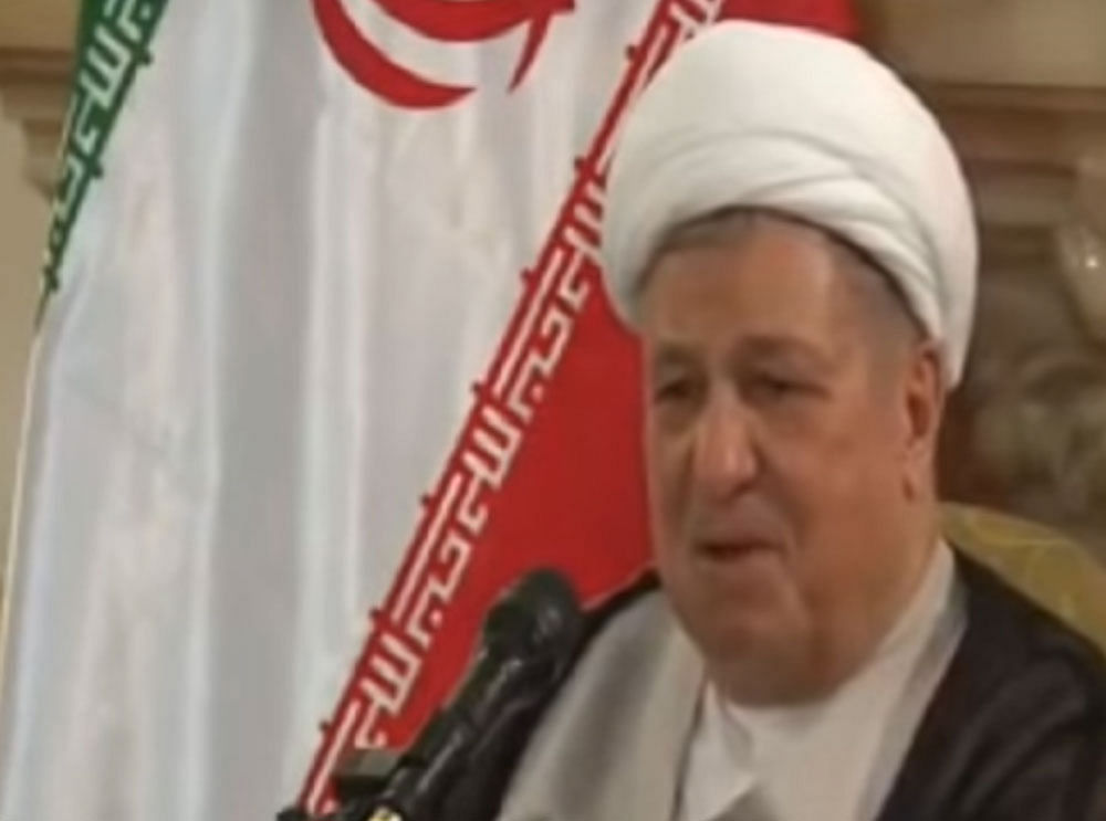 Former Iranian president Akbar Hashemi Rafsanjani. Video grab