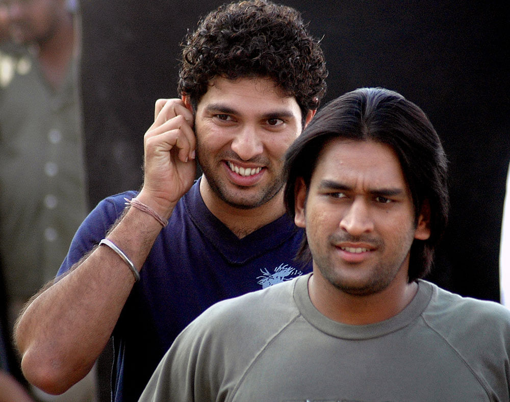 Having been an integral part of the Dhoni-led World Cup winning teams (2007 and 2011), Yuvraj was very respectful of his contribution to Indian cricket as a player and a captain. dh file photo